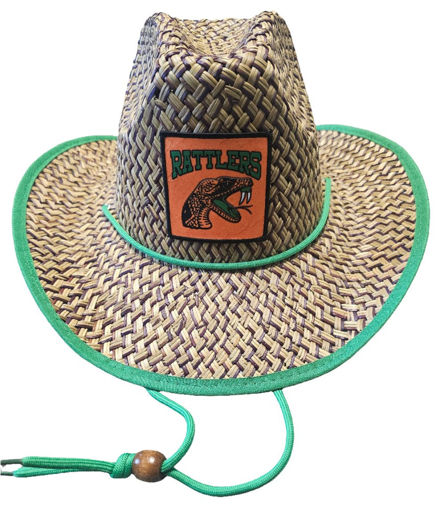 Florida A&M University (FAMU) Straw Cowboy Hat with Strap Winters Industries 