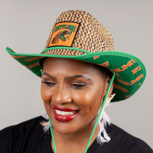 Florida A&M University (FAMU) Straw Cowboy Hat with Strap Winters Industries 