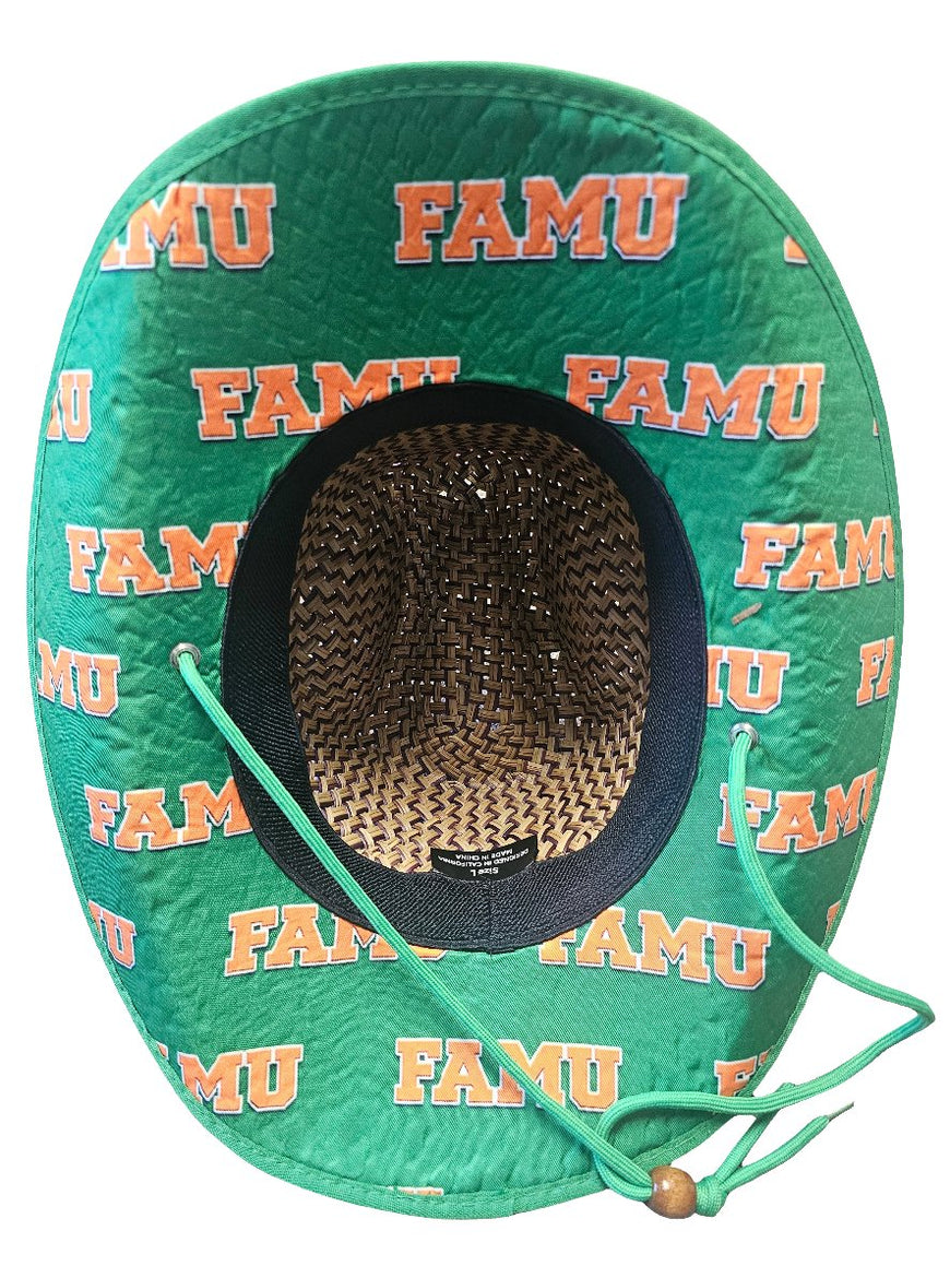Florida A&M University (FAMU) Straw Cowboy Hat with Strap Winters Industries 
