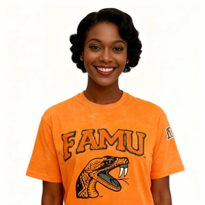 Florida A&M University HBCU Embroidered and Distressed Twill Tee Winters Industries 