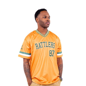 Florida A&M University HBCU Orange Embroidered Baseball Jersey