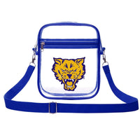 Fort Valley State University HBCU Clear Stadium Bag with Blue Trim