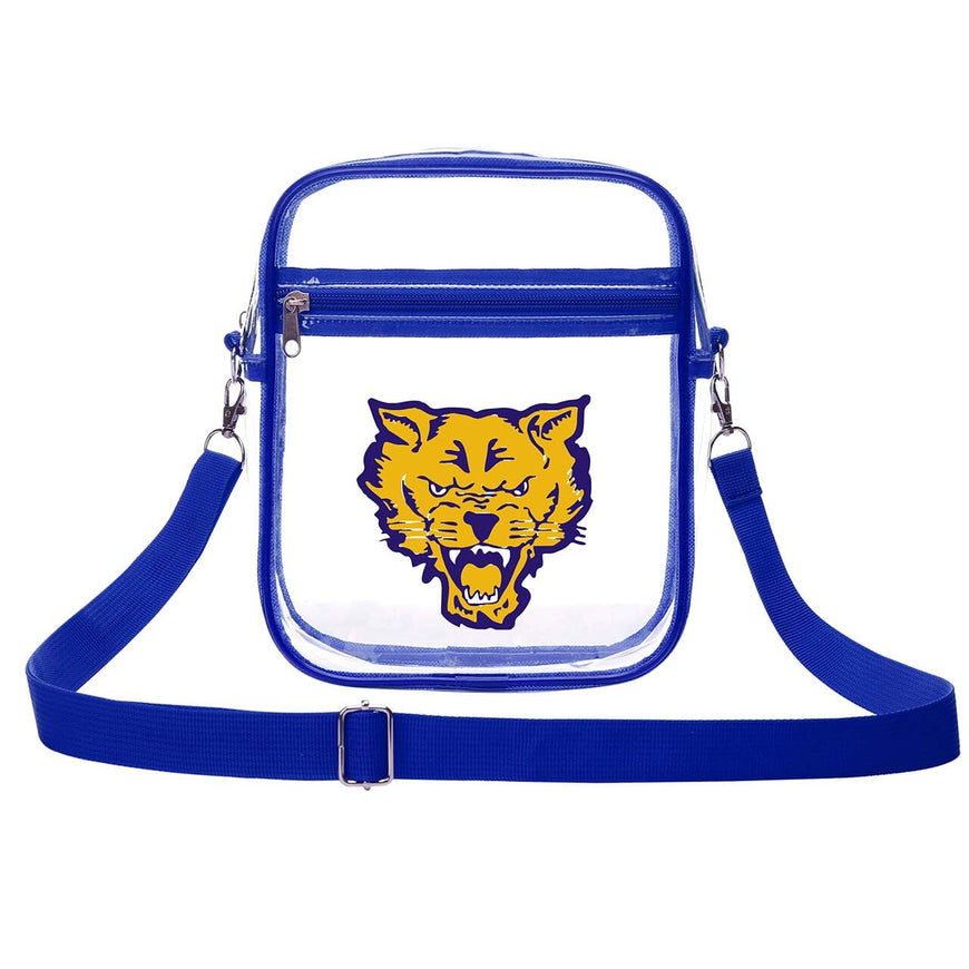 Fort Valley State University HBCU Clear Stadium Bag with Blue Trim