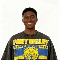 Fort Valley State University Oversized Acid Wash Box Tee Winters Industries 