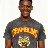 Grambling Tigers HBCU Embroidered and Distressed Twill Tee