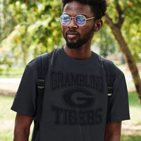 Grambling State University (GSU) Black on Black Tee/Sweatshirt Winters Industries Small Black T-Shirt