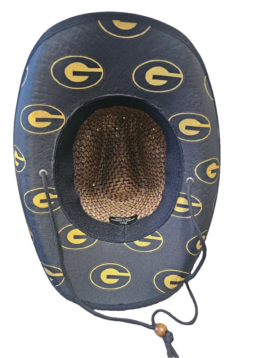 Grambling State University (GSU) Straw Cowboy Hat with Strap Winters Industries 