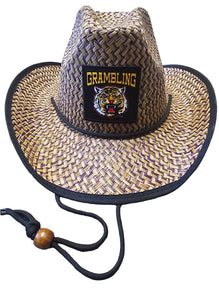 Grambling State University (GSU) Straw Cowboy Hat with Strap