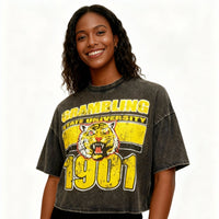 Grambling State University Oversized Acid Wash Box Tee Winters Industries 