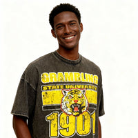 Grambling State University Oversized Acid Wash Box Tee Winters Industries 