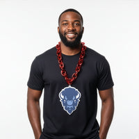 Howard University Bison Big Chain Necklace with 3D Foam Pendant Winters Industries 
