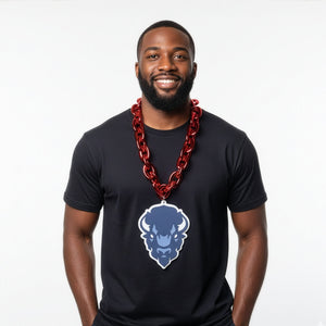 Howard University Bison Big Chain Necklace with 3D Foam Pendant Winters Industries 