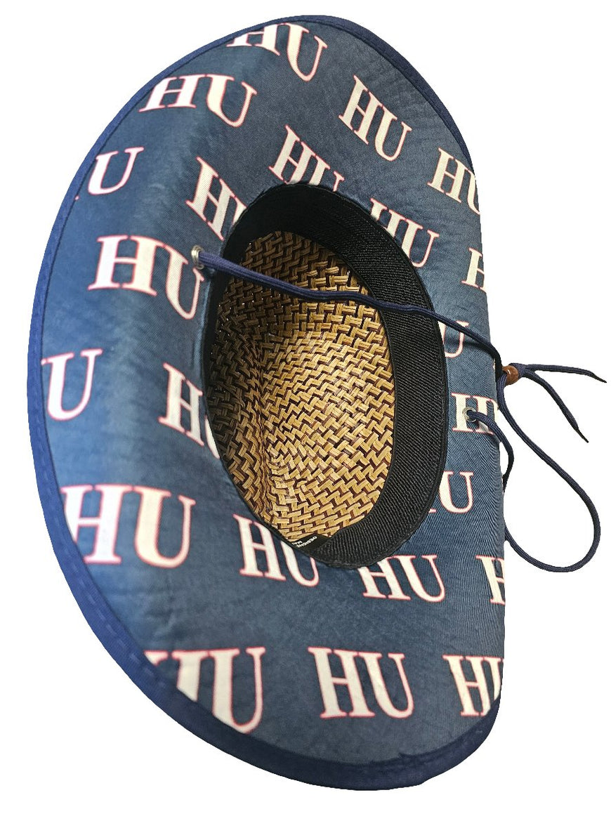Howard University (HU) Straw Cowboy Hat with Strap Winters Industries 