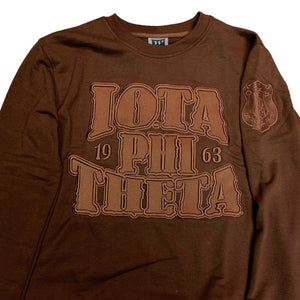 Iota Phi Theta Brown on Brown Crewneck Sweater