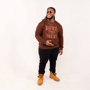 Iota Phi Theta Brown on Brown Crewneck Sweater Winters Industries 
