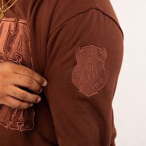 Iota Phi Theta Brown on Brown Crewneck Sweater Winters Industries 