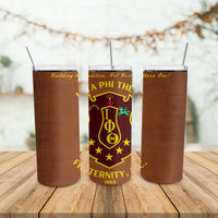 Iota Phi Theta Brown Tumbler