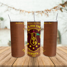 Iota Phi Theta Brown Tumbler