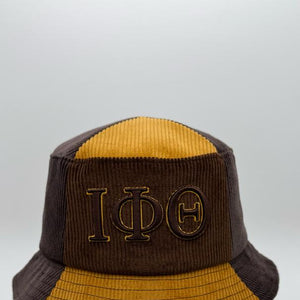 Iota Phi Theta Corduroy Bucket Hat with 3D Embroidered Letters