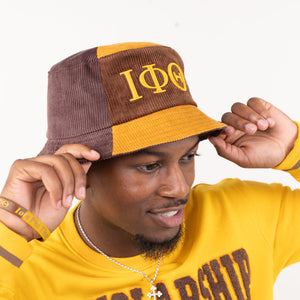 Iota Phi Theta Corduroy Bucket Hat with 3D Embroidered Letters Winters Industries 
