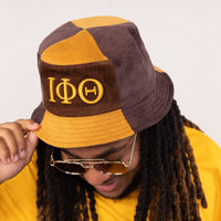 Iota Phi Theta Corduroy Bucket Hat with 3D Embroidered Letters Winters Industries 