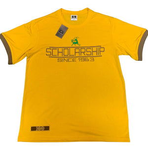 Iota Phi Theta "SCHOLARSHIP" Embroidered Tee Gold Winters Industries by Fully Promoted Mesquite 