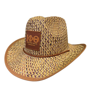 Iota Phi Theta Straw Cowboy Hat with Strap Winters Industries 