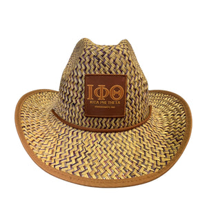 Iota Phi Theta Straw Cowboy Hat with Strap Winters Industries 