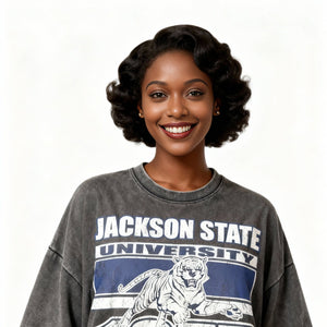 Jackson State University Oversized Acid Wash Box Tee Winters Industries 