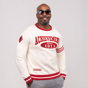 Kappa Alpha Psi "ACHIEVEMENT" Chenille Sweater Cream Winters Industries by Fully Promoted Mesquite 
