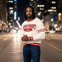 Kappa Alpha Psi "ACHIEVEMENT" Chenille Sweater Cream