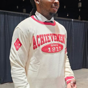 Kappa Alpha Psi "ACHIEVEMENT" Chenille Sweater Cream Winters Industries by Fully Promoted Mesquite 