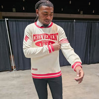 Kappa Alpha Psi "ACHIEVEMENT" Chenille Sweater Cream Winters Industries by Fully Promoted Mesquite 
