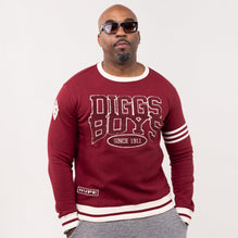 Kappa Alpha Psi "DIGGS BOYS" Chenille Sweater Crimson