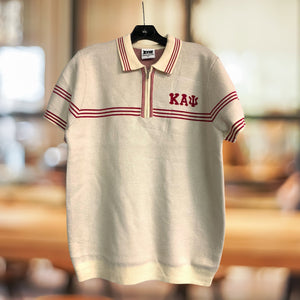 Kappa Alpha Psi Knitted Polo Cream Winters Industries 