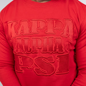 Kappa Alpha Psi Red on Red Crewneck Sweater Winters Industries 