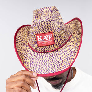 Kappa Alpha Psi Straw Cowboy Hat with Strap Winters Industries 