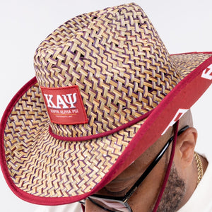 Kappa Alpha Psi Straw Cowboy Hat with Strap Winters Industries 