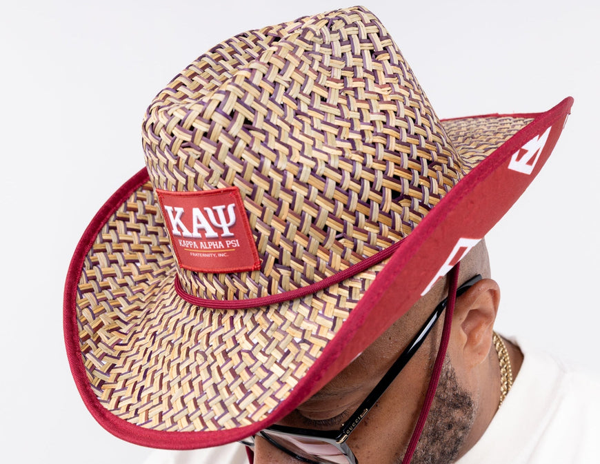 Kappa Alpha Psi Straw Cowboy Hat with Strap Winters Industries 