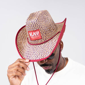 Kappa Alpha Psi Straw Cowboy Hat with Strap Winters Industries 