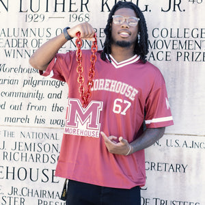 Morehouse College HBCU Embroidered Baseball Jersey Winters Industries 