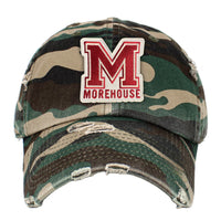 Morehouse College (MC) HBCU Distressed Cap Winters Industries Camo 