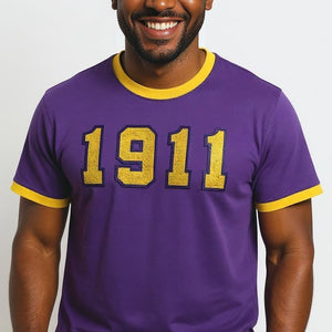 Omega Psi Phi 1911 Brush Embroidery Tee Winters Industries 