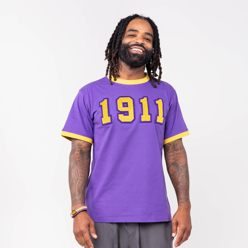 Omega Psi Phi 1911 Brush Embroidery Tee Winters Industries 