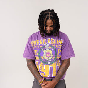 Omega Psi Phi Acid Wash Howard University Box Tee Winters Industries 