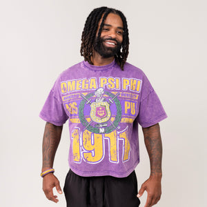 Omega Psi Phi Acid Wash Howard University Box Tee Winters Industries 