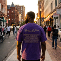 Omega Psi Phi Bishop Acid Wash Tee Purple Winters Industries 