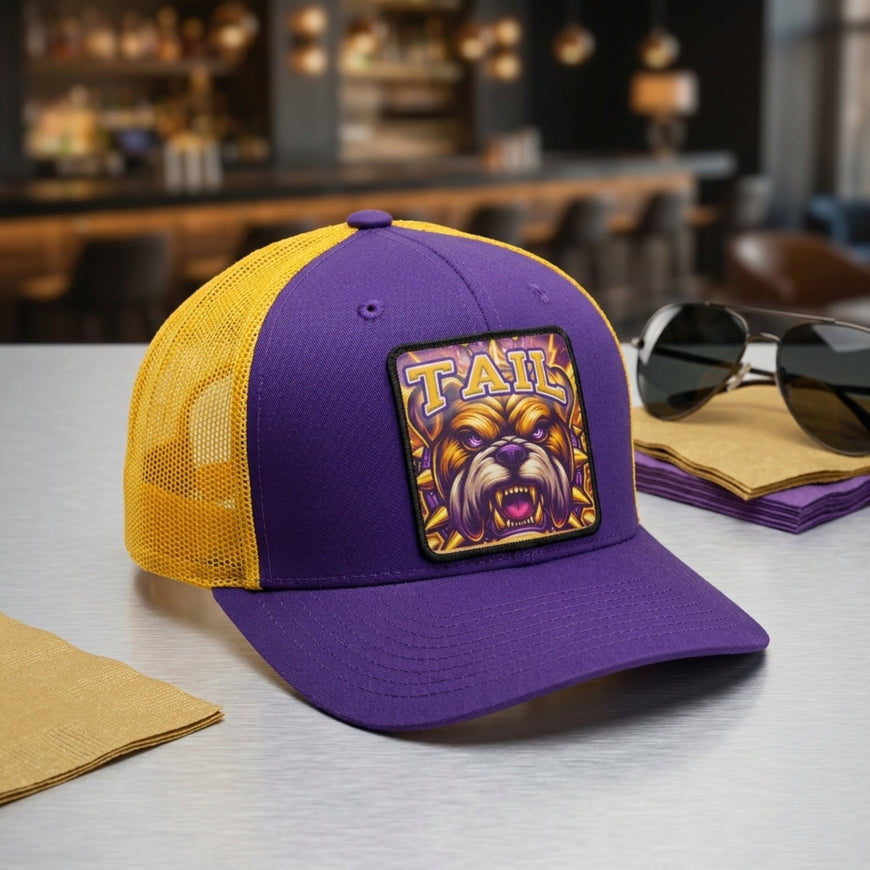 Omega Psi Phi Bulldog 'ACE' 'DEUCE' 'TRE' 'TAIL' Trucker Cap Winters Industries Tail 