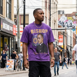 Omega Psi Phi Edgar Love Bishop Acid Wash Tee Purple Winters Industries 