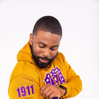 Omega Psi Phi Embroidered / Chenille Tracksuit Gold